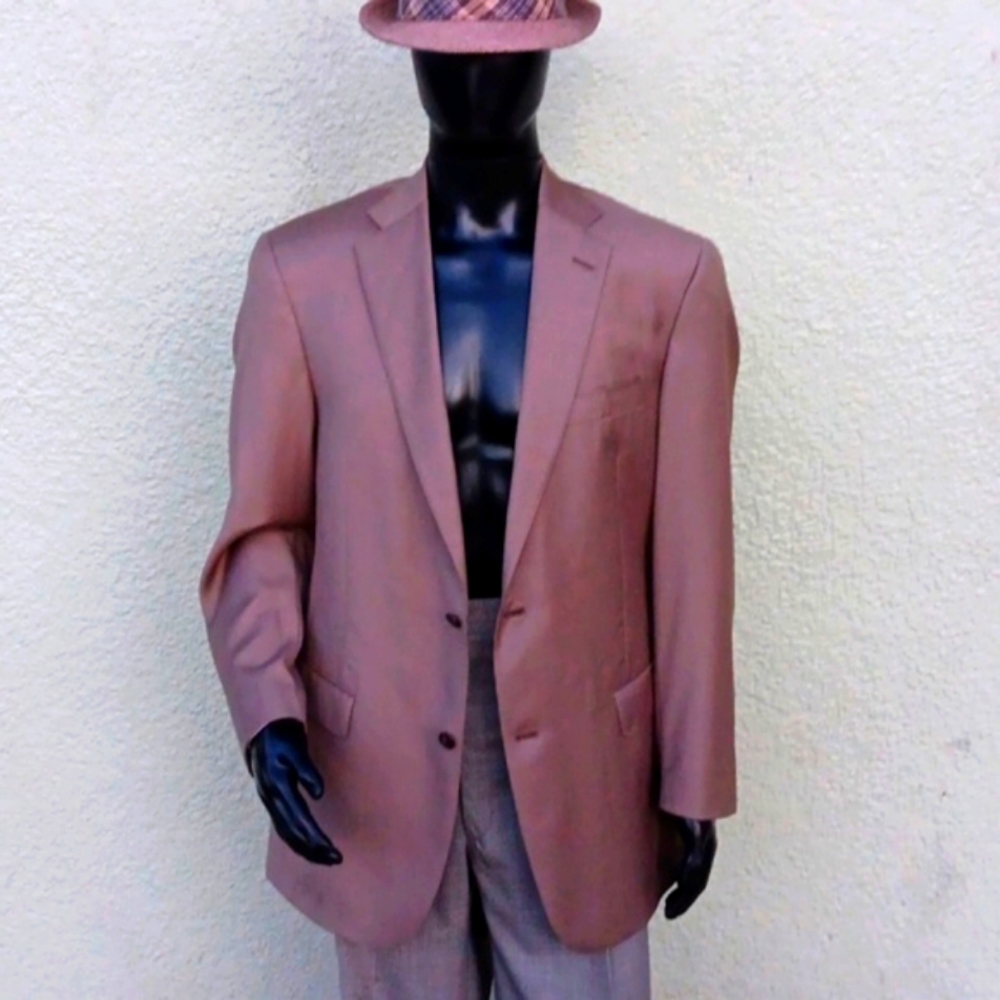 HART SCHAFFNER MARX MEN'S PURE WOOL (2) BUTTON LUXURY BLAZER (USA) - Picture 4 of 17